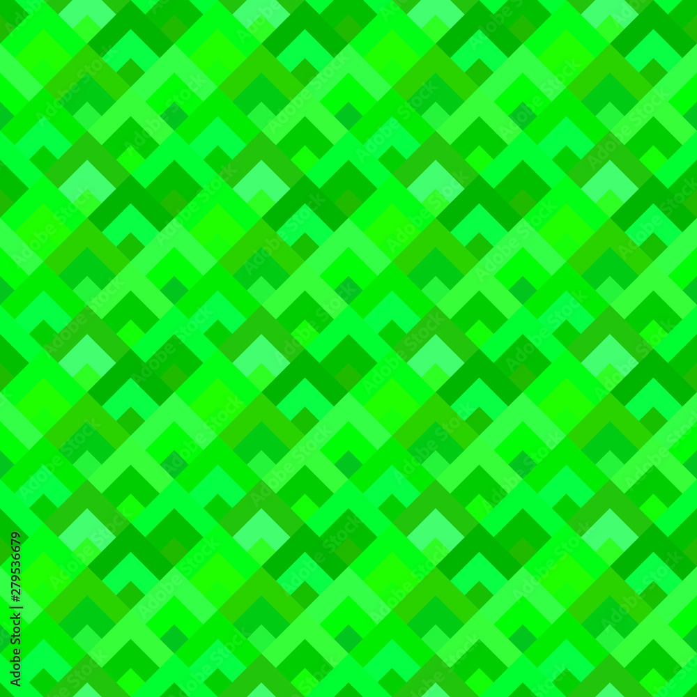Poster green seamless diagonal shape tile mosaic pattern background