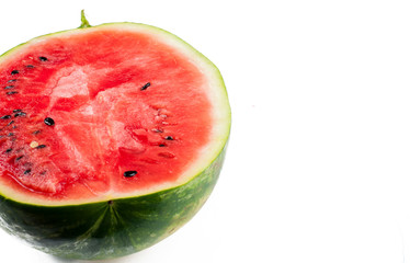Watermelon isolated on white background.Copy space