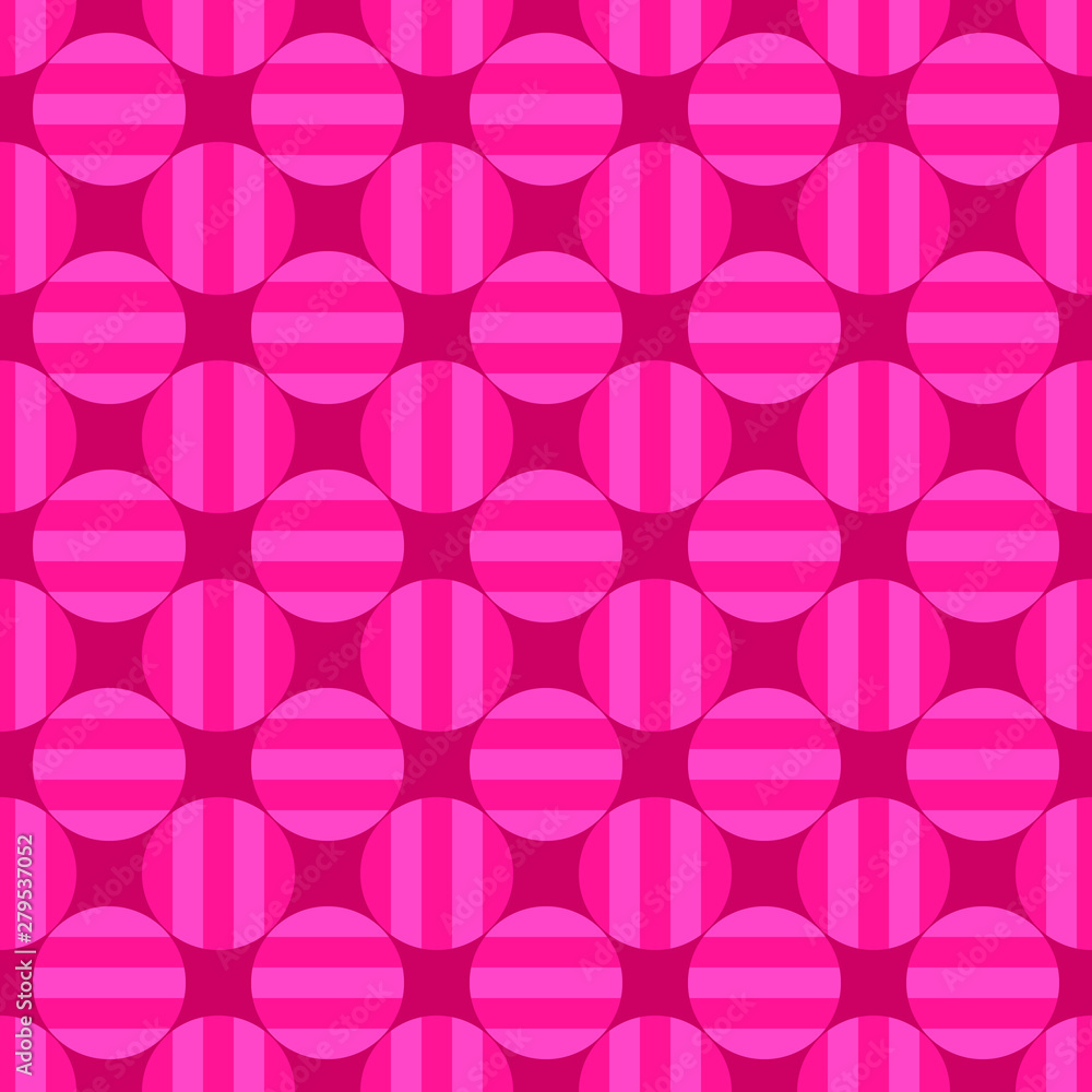 Poster seamless geometric circle pattern design background - colored vector graphic