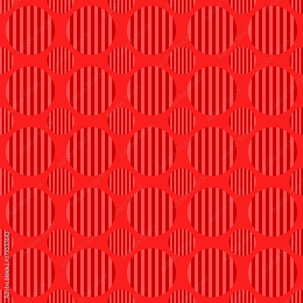 Poster Abstract repeating pattern - vector circle background design