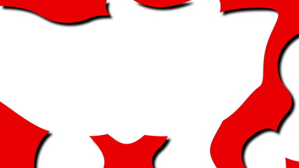 Abstract creative like liquid shape in cartoon style, 3d rendering computer generated backdrop for creative