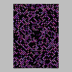 Purple abstract dot pattern brochure background