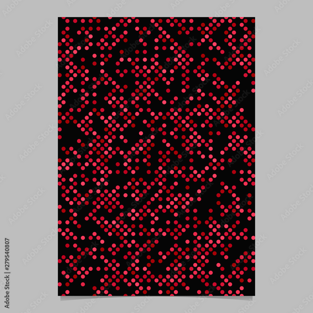 Poster red abstract dot pattern brochure background - vector stationery template design