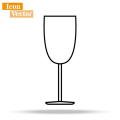 Cocktail glass vector icon. Alcohol drink filled flat sign for mobile concept and web design. Martini glass glyph icon. Symbol, logo illustration. Pixel perfect vector graphics