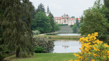Fototapeta premium Beautiful spring landscape in the park Pruhonice