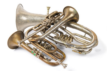 Group of brass instruments