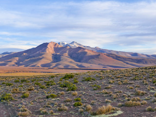 Beautiful Mountains Landscape with sky and clouds in Bolivia