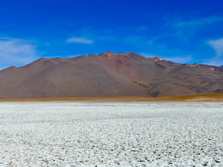 Beautiful Mountains Landscape with sky and clouds in Bolivia