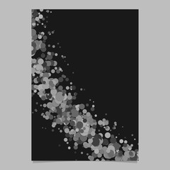 Abstract blank curved confetti page background template from dispersed dots