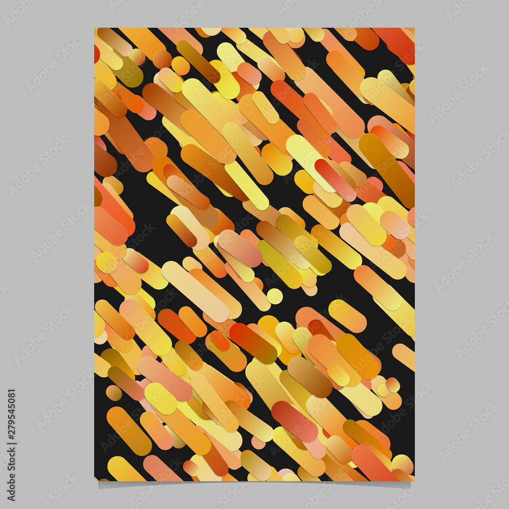 Poster orange diagonal gradient rounded stripe pattern poster background template