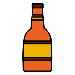 wine bottle drink on white background