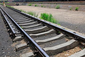 Fototapeta na wymiar rail track and Ms.