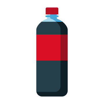 Coke Bottle Dark Water Red Label Vector