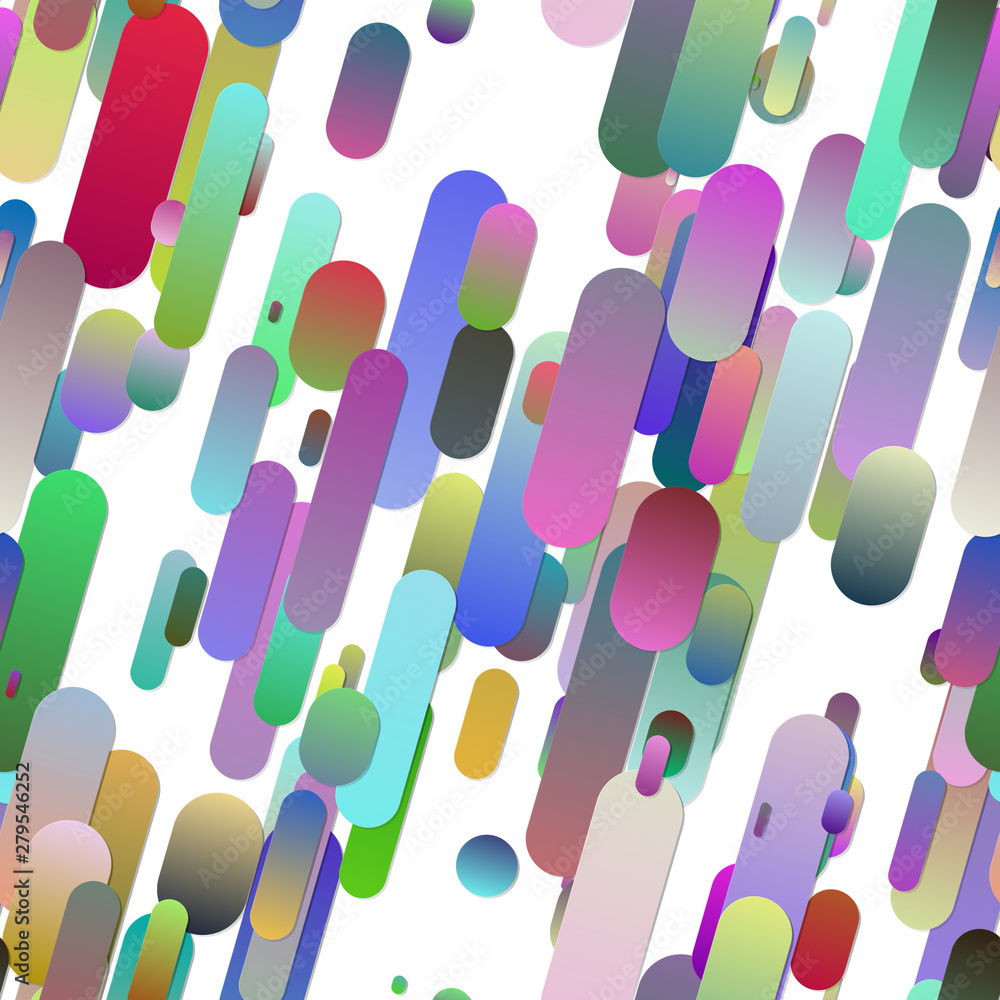 Poster colorful abstract repeating trendy gradient rounded stripe pattern background