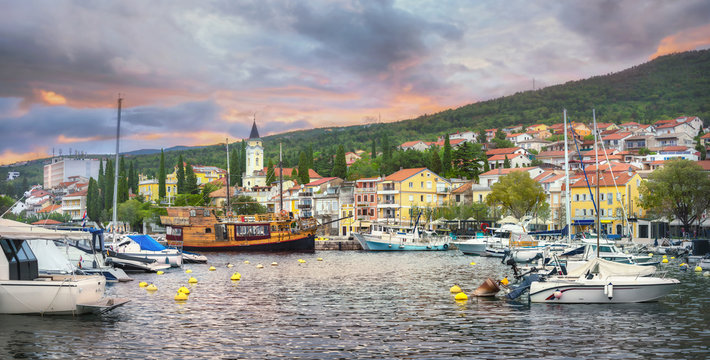 Resort town Selce, near Crikvenica. Istria, Croatia