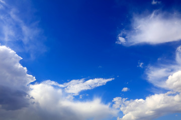 blue sky and white clouds