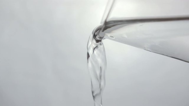 glass of water being poured. empty out glass of water.