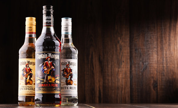 Bottles of Captain Morgan Rum