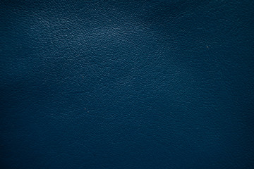 Genuine blue leather full grain texture close up