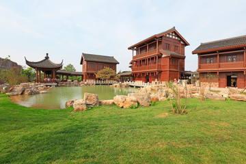 Chinese classical architecture in a park