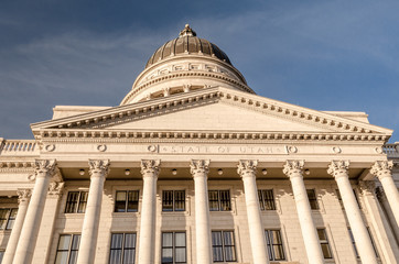 Obraz premium Capitol of Utah, frontal view of the capitol of the state of Utah in Salt Lake CIty. United States.