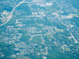 Aerial view of Tampa city in Florida, USA