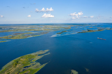 Aerial view of the Everglades National Park, Florida United States. Swamp, wetlands.