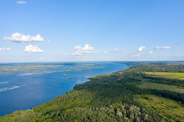 Obraz premium Aerial view of the Everglades National Park, Florida United States. Swamp, wetlands.