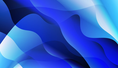 Abstract Wavy Background. For Your Design Ad, Banner, Cover Page. Vector Illustration with Color Gradient