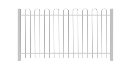 Fence isolated on White 3D Rendering