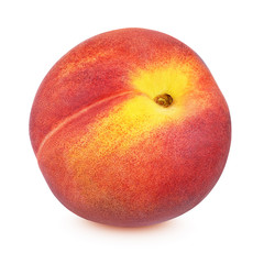 Red peach isolated on white background