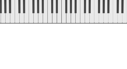 Fototapeta premium Piano isolated on white 3D Rendering