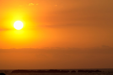 Sunset at the beach.