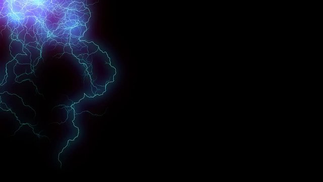 Glowing blue plasma. Transmission of electricity by air. Plasma lightning effect.