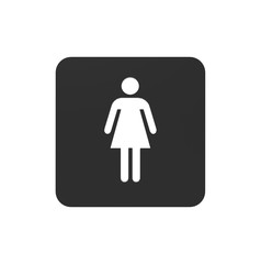 Toilet sign Metal 3D Rendering