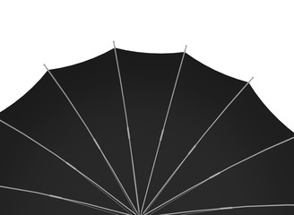 Black Open Umbrella 3D Rendering