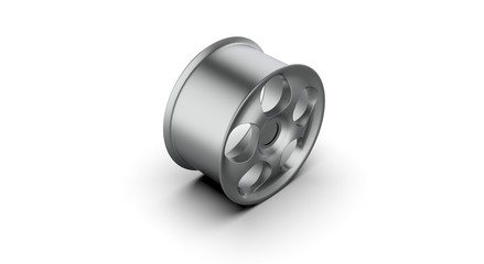 Metal Wheel Disk 3D Rendering