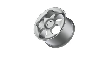 Metal Wheel Disk 3D Rendering