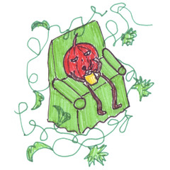 On the eve of Halloween pumpkins do not get bored, but entertain themselves as they can. Color Liner Illustrations