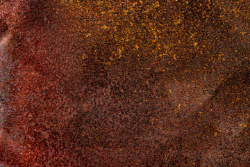 Metal Corrosion Rusty Oxidized Old Texture Surface. Grunge Iron Abstract Background.