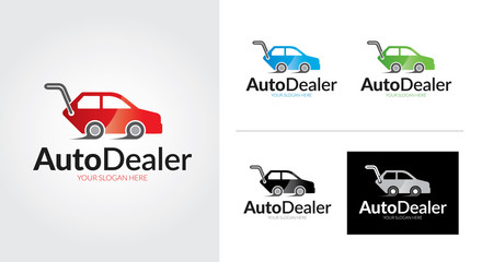 Auto dealer creative and minimalist logo template Set