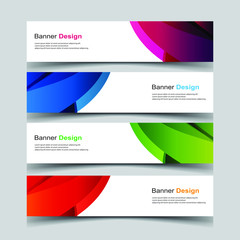 Naklejka premium Vector Abstract design banner web template