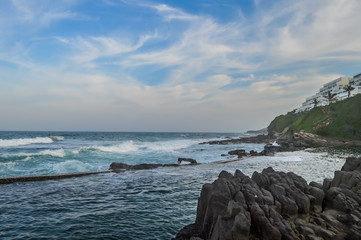 Pristine and natural Salt rock tidal pool in Dolphin coast Ballito Kwazulu Natal South Africa