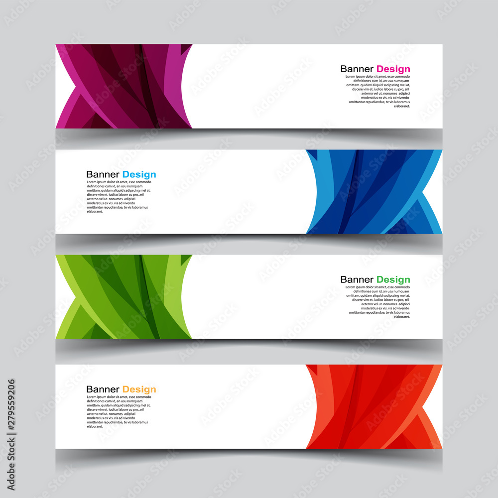 Wall mural vector abstract design banner web template