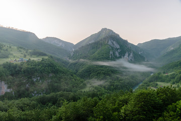 Montenegro, Sinjajevina, Tara Valley at morning time