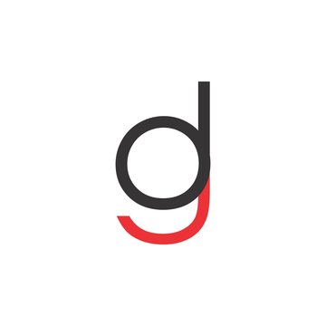 Letter gd logo design vector