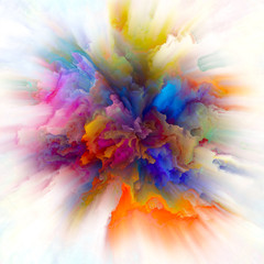 Fototapeta premium Acceleration of Colorful Paint Splash Explosion