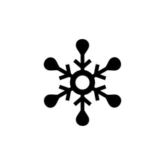snowflake, icon, illustration, white, vector, isolated, snow, flake, flat, winter, abstract, decoration, symbol