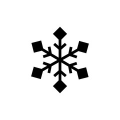 snowflake, icon, illustration, white, vector, isolated, snow, flake, flat, winter, abstract, decoration, symbol