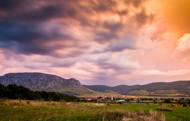Fototapeta premium dark stormy sky - summer storm